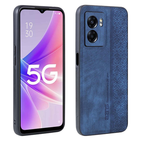 AZNS For Oppo A57 (2022) 5G / A77 5G / Realme Q5i / V23 4G Imprinted Pattern Phone Case PU Leather Coated TPU Shockproof Shell