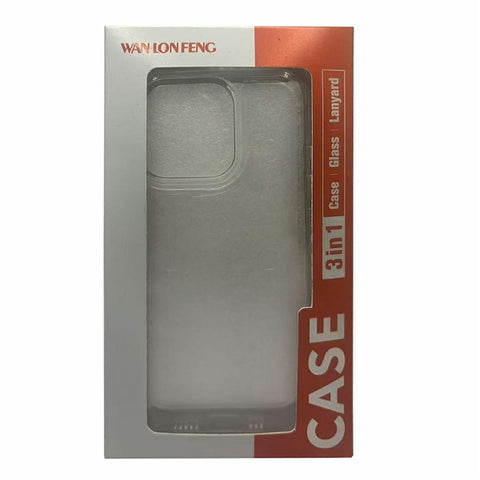 WANLONFENG MF Series for Huawei Pura 70 Pro+ / Pura 70 Pro Case TPU+Acrylic Clear Phone Cover with Tempered Glass Film