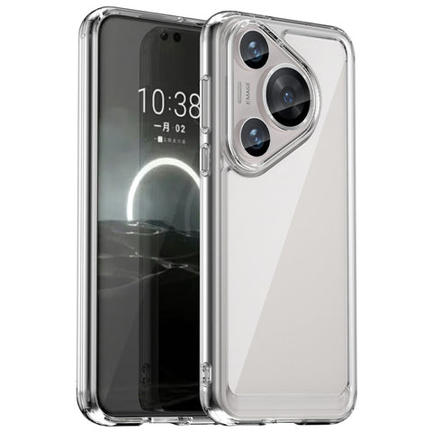 WANLONFENG MF Series for Huawei Pura 70 Pro+ / Pura 70 Pro Case TPU+Acrylic Clear Phone Cover with Tempered Glass Film