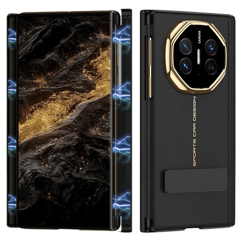 GKK For Huawei Mate XT Ultimate Case Magnetic Folding Full Protection PC PU Leather Slim Phone Cover