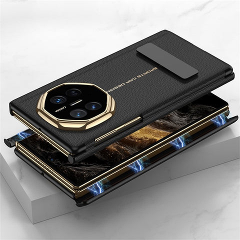 GKK For Huawei Mate XT Ultimate Case Magnetic Folding Full Protection PC PU Leather Slim Phone Cover