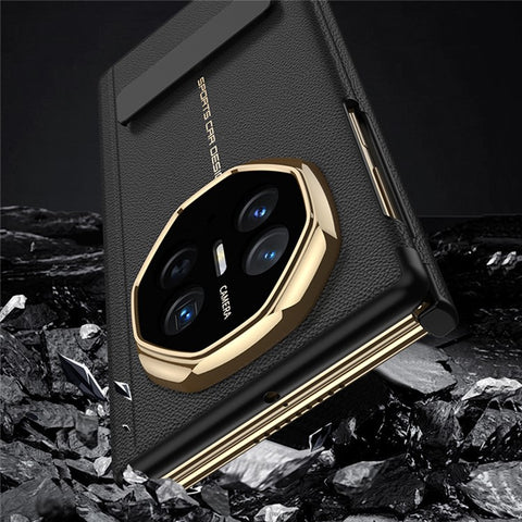 GKK For Huawei Mate XT Ultimate Case Magnetic Folding Full Protection PC PU Leather Slim Phone Cover