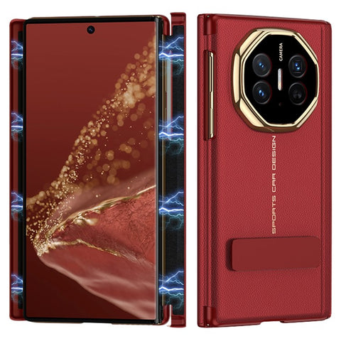 GKK For Huawei Mate XT Ultimate Case Magnetic Folding Full Protection PC PU Leather Slim Phone Cover