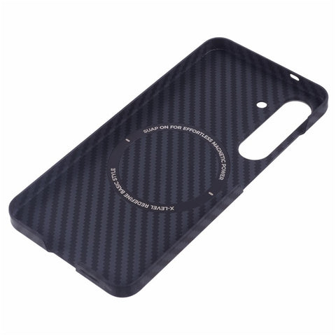 X-LEVEL For Samsung Galaxy S25 Magnetic Case Ultra-Thin PC Hard Phone Cover Carbon Fiber Texture