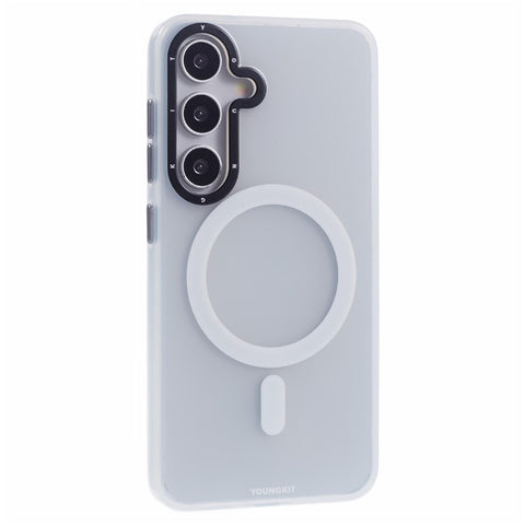 YOUNGKIT For Samsung Galaxy S25 Matte Magnetic Case PET TPU Shockproof Phone Cover