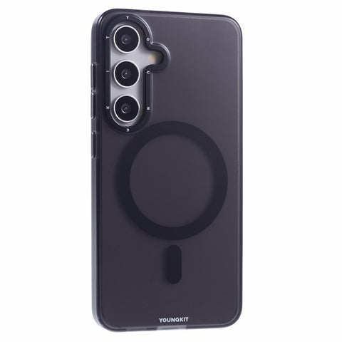 YOUNGKIT For Samsung Galaxy S25 Matte Magnetic Case PET TPU Shockproof Phone Cover