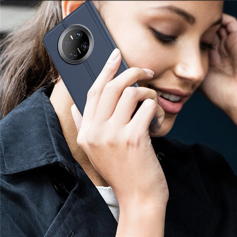 For Huawei Mate 70 Case PU Leather Phone Cover with Card Holder Stand Magnetic Closure