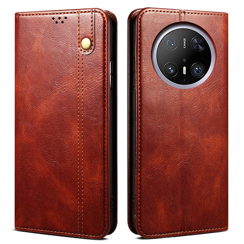 For Huawei Mate 70 Case Crazy Horse Texture Waxy Leather Wallet Stand Phone Cover