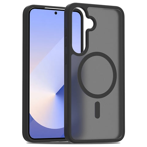 For Samsung Galaxy S25 / S24 Magnetic Case TPU Frame Acrylic Back Phone Cover Skin Touch