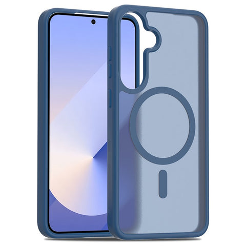 For Samsung Galaxy S25 / S24 Magnetic Case TPU Frame Acrylic Back Phone Cover Skin Touch