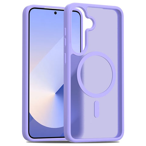 For Samsung Galaxy S25 / S24 Magnetic Case TPU Frame Acrylic Back Phone Cover Skin Touch