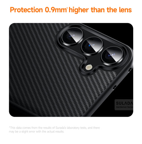 SULADA For Samsung Galaxy S25 Gentleman Series Aramid Fiber Texture Metal Buttons Magnetic Camera Protection Case