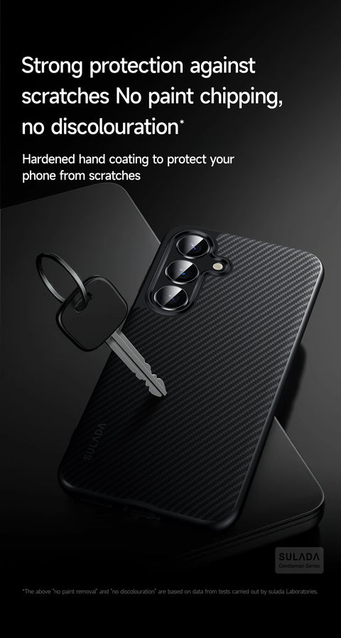 SULADA For Samsung Galaxy S25 Gentleman Series Aramid Fiber Texture Metal Buttons Magnetic Camera Protection Case