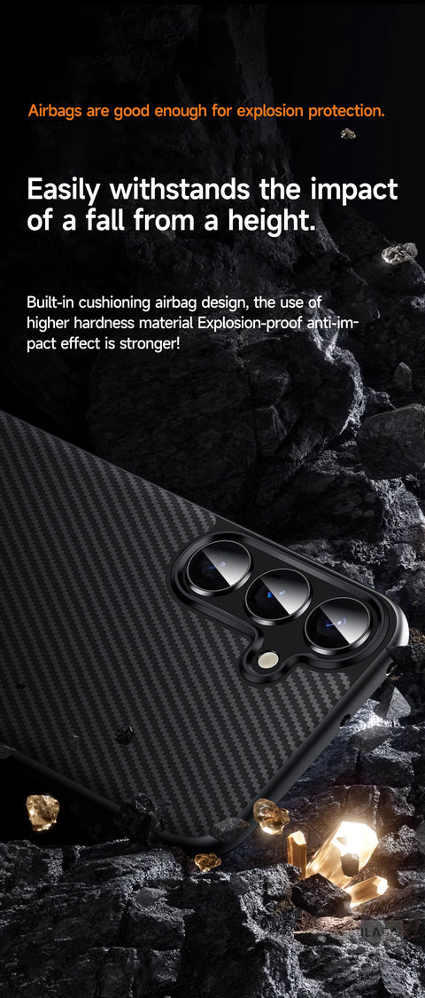 SULADA For Samsung Galaxy S25 Gentleman Series Aramid Fiber Texture Metal Buttons Magnetic Camera Protection Case