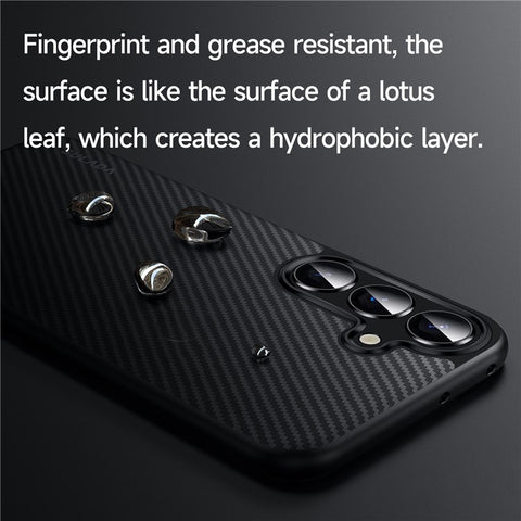 SULADA For Samsung Galaxy S25 Gentleman Series Aramid Fiber Texture Metal Buttons Magnetic Camera Protection Case