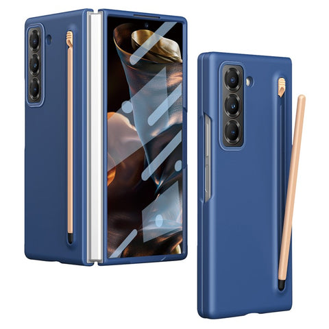 PC Phone Case for Samsung Galaxy Z Fold Special Mobile Cover with Tempered Glass Film and Stylus