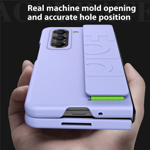 Wristband Phone Case for Samsung Galaxy Z Fold Special Rubberized Hard PC Mobile Cover