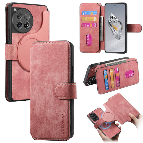 CASENEO For OnePlus 12 5G Magnetic Case  Detachable Leather Phone Wallet Cover