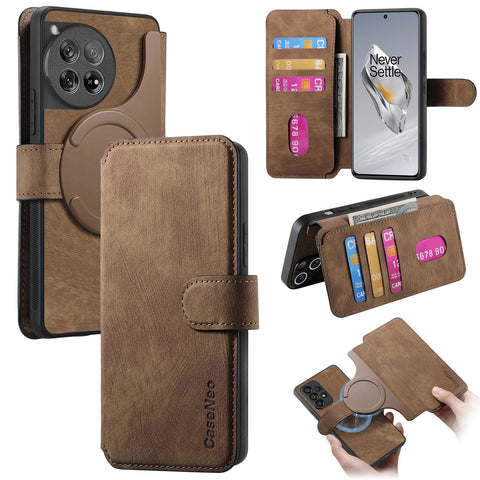 CASENEO For OnePlus 13 Magnetic Case  Detachable Leather Phone Wallet Cover