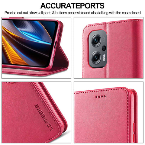 LC.IMEEKE For Xiaomi Redmi 10 5G / Poco M5 4G / M4 5G / Redmi Note 11E 5G / Redmi 10 Prime+ 5G / 11 Prime 5G Phone Wallet Case PU Leather Stand Magnetic Phone Cover