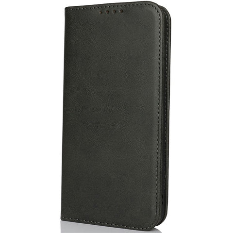 For Samsung Galaxy S25+ Case PU Leather Calf Textured Magnetic Closing Smart Phone Cover