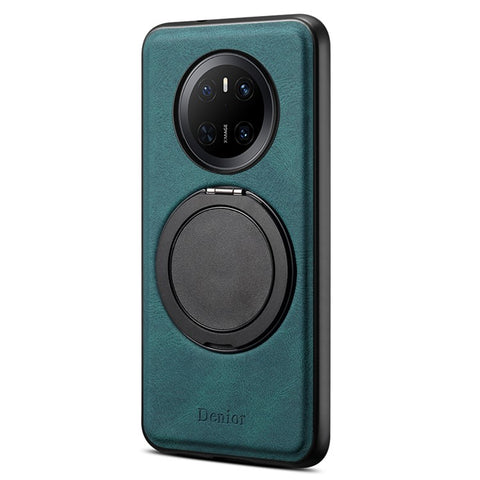 DENIOR A14 For Huawei Mate 70 Magnetic Case Rotary Kickstand Leather PC TPU Phone Cover