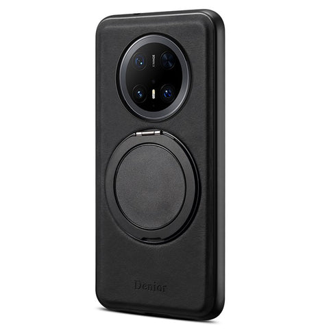 DENIOR A14 For Huawei Mate 70 Pro / Mate 70 Pro+ Magnetic Case Rotary Kickstand Leather PC TPU Phone Cover