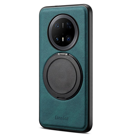 DENIOR A14 For Huawei Mate 70 Pro / Mate 70 Pro+ Magnetic Case Rotary Kickstand Leather PC TPU Phone Cover