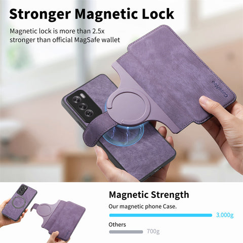CASENEO For Oppo Reno12 5G (Global) Magnetic Case  Detachable Leather Phone Wallet Cover