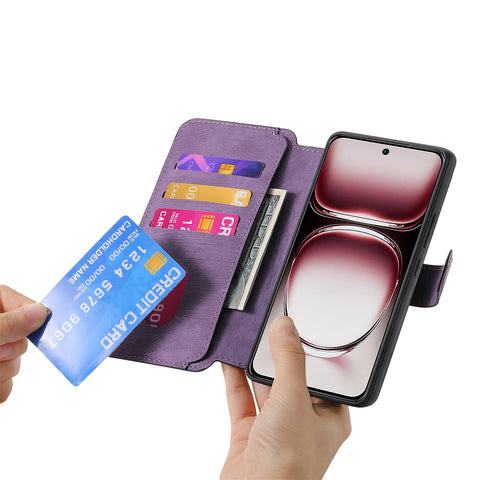CASENEO For Oppo Reno12 5G (Global) Magnetic Case  Detachable Leather Phone Wallet Cover