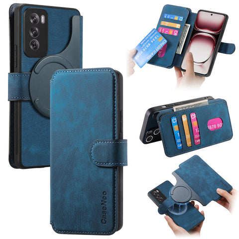 CASENEO For Oppo Reno12 5G (Global) Magnetic Case  Detachable Leather Phone Wallet Cover