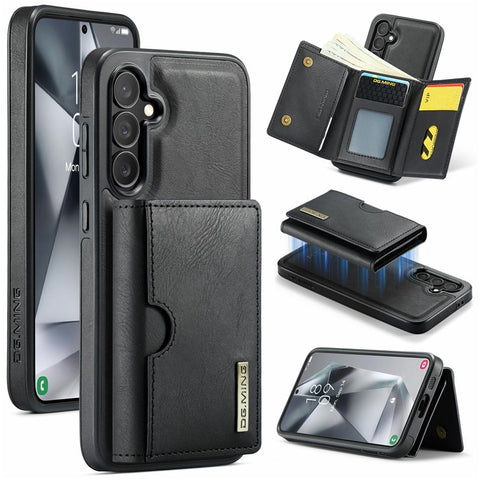DG.MING M6 Series For Samsung Galaxy S24 Case Magnetic Wallet PU + PC + TPU Phone Cover