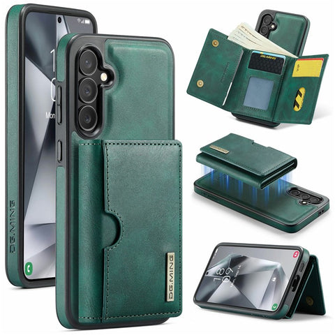 DG.MING M6 Series For Samsung Galaxy S24 Case Magnetic Wallet PU + PC + TPU Phone Cover