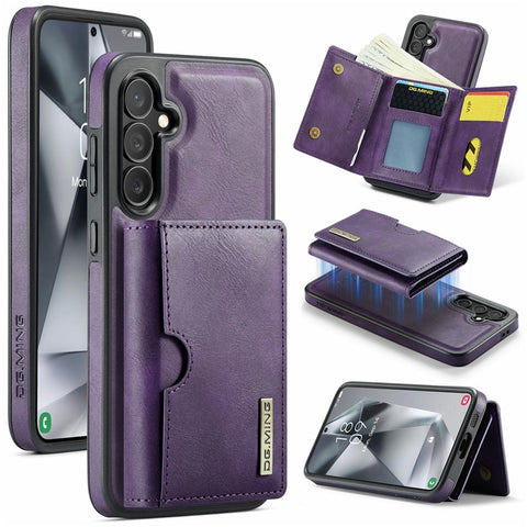 DG.MING M6 Series For Samsung Galaxy S24 Case Magnetic Wallet PU + PC + TPU Phone Cover