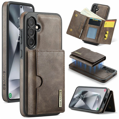 DG.MING M6 Series For Samsung Galaxy S24+ Case Magnetic Wallet PU + PC + TPU Phone Cover
