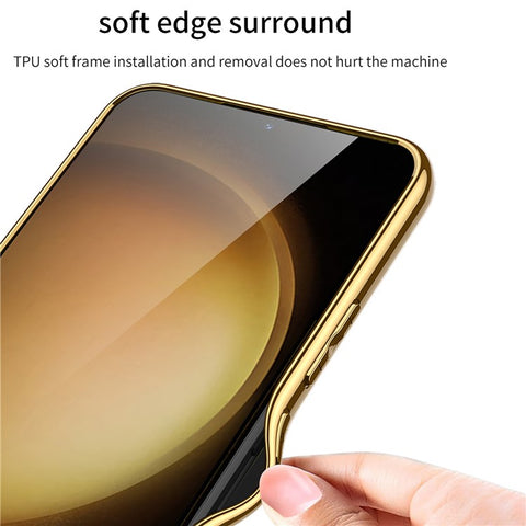 GKK For Samsung Galaxy S25 Cases Electroplating PU + PC + TPU Phone Cover