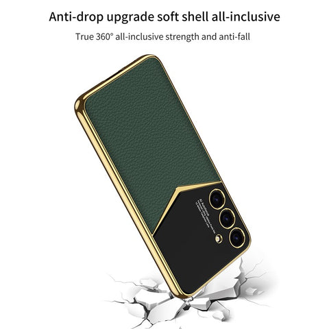 GKK For Samsung Galaxy S25 Cases Electroplating PU + PC + TPU Phone Cover