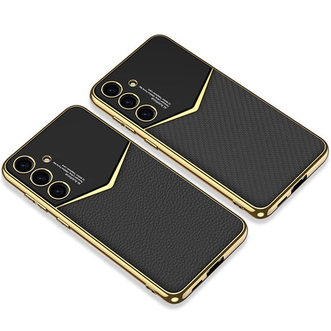 GKK For Samsung Galaxy S25 Cases Electroplating PU + PC + TPU Phone Cover
