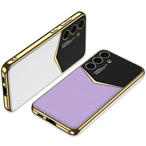 GKK For Samsung Galaxy S25 Cases Electroplating PU + PC + TPU Phone Cover
