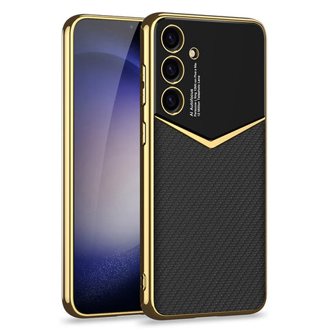 GKK For Samsung Galaxy S25 Cases Electroplating PU + PC + TPU Phone Cover
