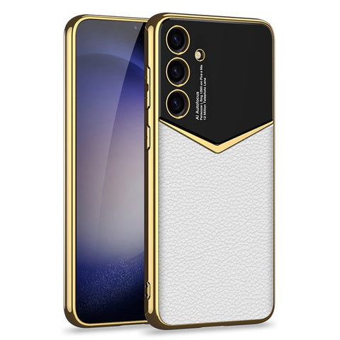 GKK For Samsung Galaxy S25 Cases Electroplating PU + PC + TPU Phone Cover