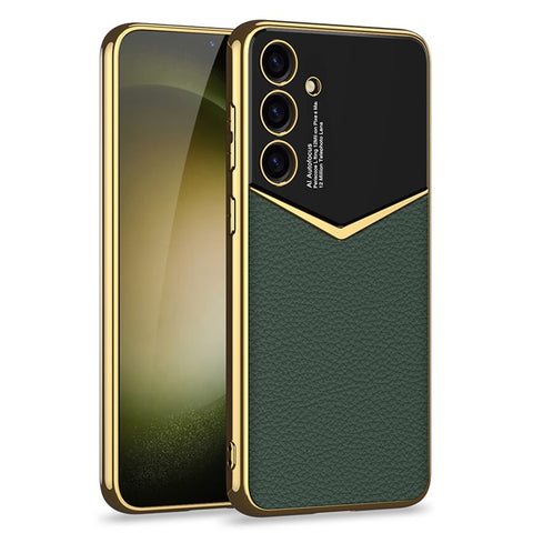 GKK For Samsung Galaxy S25 Cases Electroplating PU + PC + TPU Phone Cover