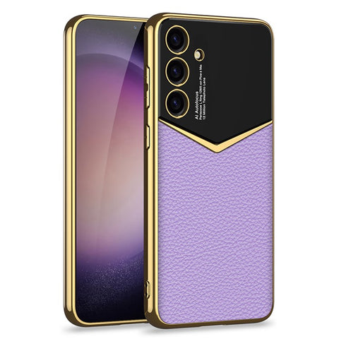GKK For Samsung Galaxy S25 Cases Electroplating PU + PC + TPU Phone Cover