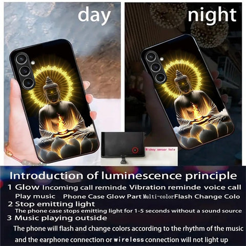 For Samsung Galaxy S25+ Case Call Flash Series Pattern Printing Tempered Glass + TPU Combo Phone Case