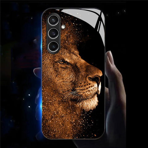 For Samsung Galaxy S25+ Case Call Flash Series Pattern Printing Tempered Glass + TPU Combo Phone Case