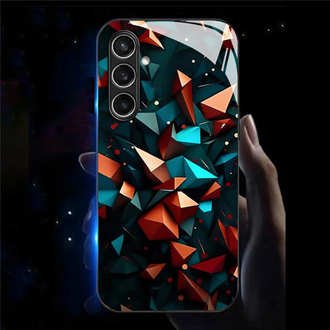 For Samsung Galaxy S25+ Case Call Flash Series Pattern Printing Tempered Glass + TPU Combo Phone Case