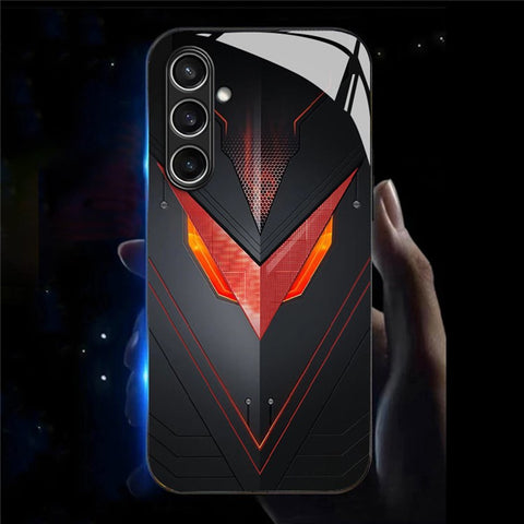 For Samsung Galaxy S25+ Case Call Flash Series Pattern Printing Tempered Glass + TPU Combo Phone Case