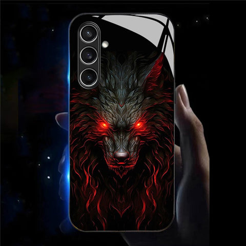 For Samsung Galaxy S25+ Case Call Flash Series Pattern Printing Tempered Glass + TPU Combo Phone Case