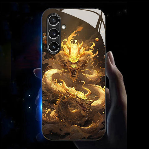 For Samsung Galaxy S25+ Case Call Flash Series Pattern Printing Tempered Glass + TPU Combo Phone Case