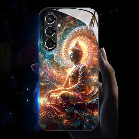 For Samsung Galaxy S25+ Case Call Flash Series Pattern Printing Tempered Glass + TPU Combo Phone Case